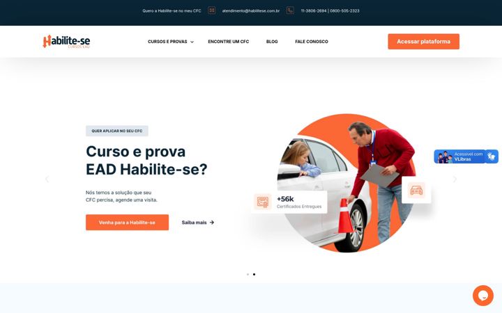 Screenshot of habilitese.com.br