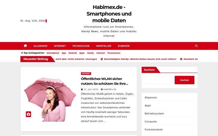 Screenshot of habimex.de