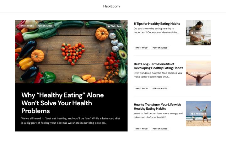 Screenshot of habit.com
