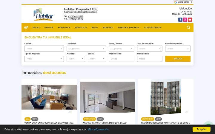 Screenshot of habitarpropiedadraiz.com