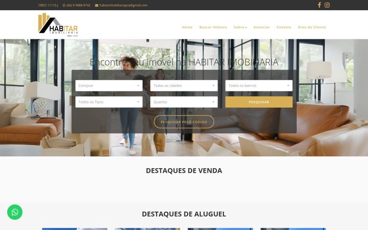 Screenshot of habitarpva.com.br
