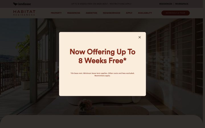 Screenshot of habitat-residences.com