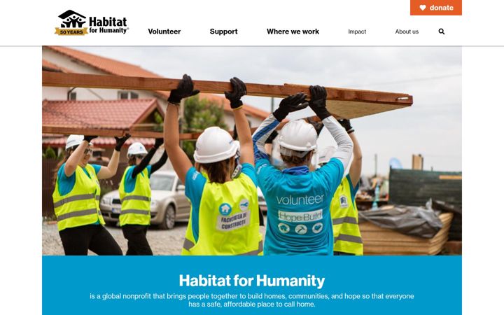 Screenshot of habitat.org.za