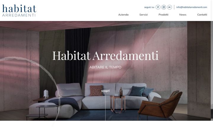 Screenshot of habitatarredamenti.com