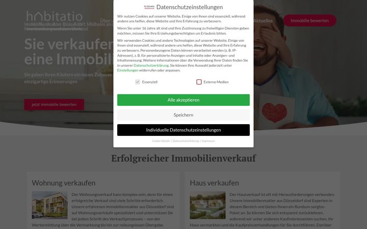 Screenshot of habitatio-immobilien.de