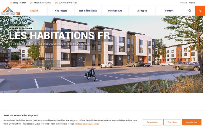 Screenshot of habitationsfr.ca