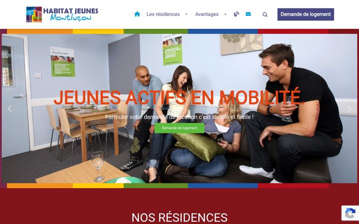 Screenshot of habitatjeunesmontlucon.com