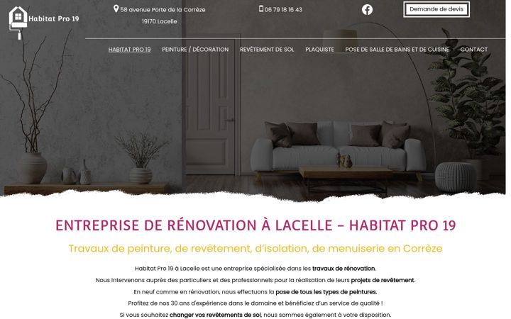 Screenshot of habitatpro19.fr