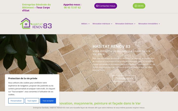 Screenshot of habitatrenov83.fr