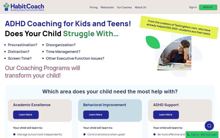 Screenshot of habitcoach.com