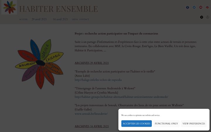 Screenshot of habiterensemble.be