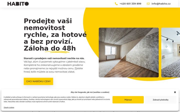Screenshot of habito.cz
