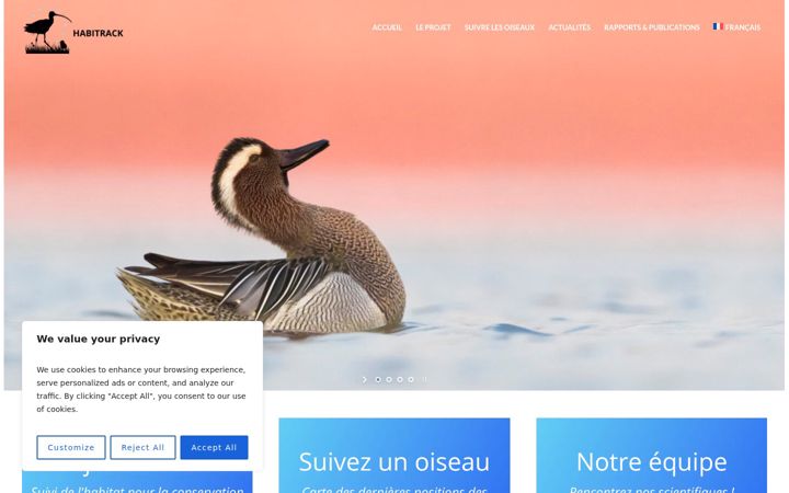 Screenshot of habitrack.eu