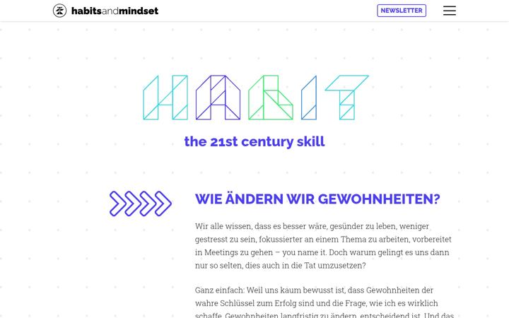 Screenshot of habitsandmindset.com