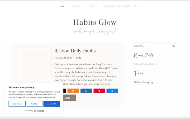 Screenshot of habitsglow.com