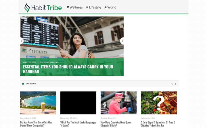 Screenshot of habittribe.com
