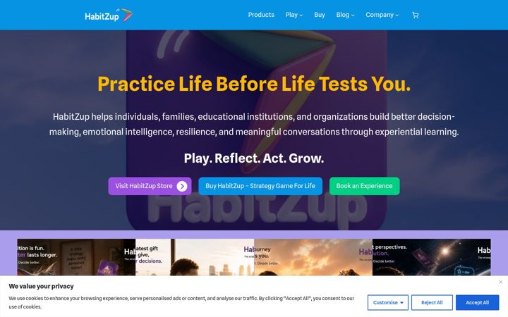 Screenshot of habitzup.com
