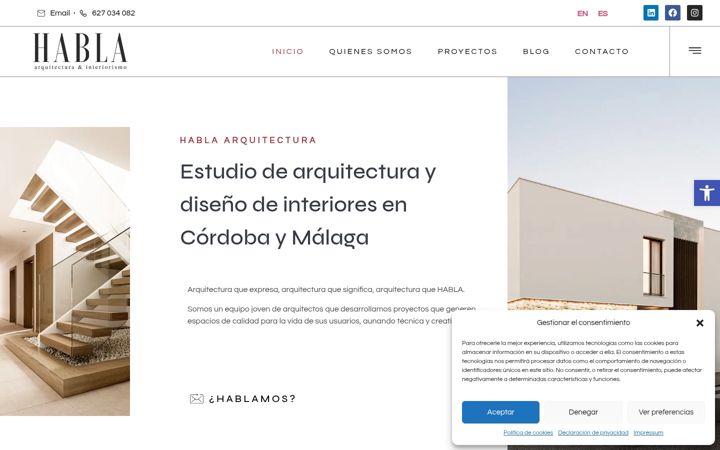 Screenshot of hablaarquitectura.com