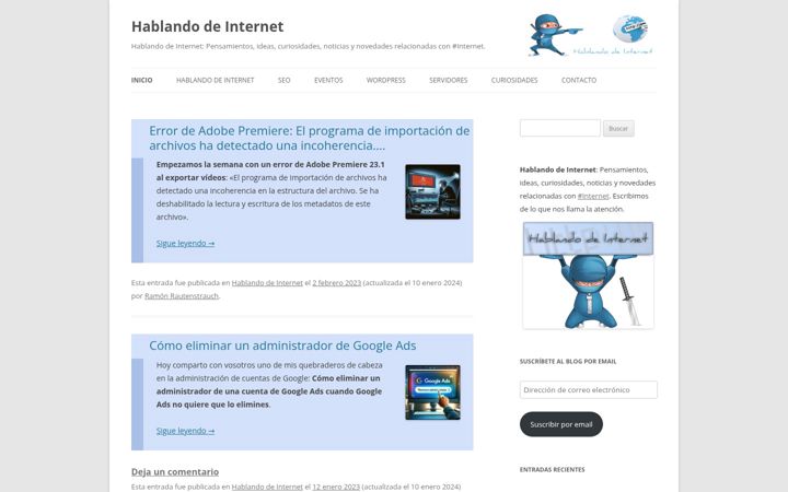 Screenshot of hablandodeinternet.com