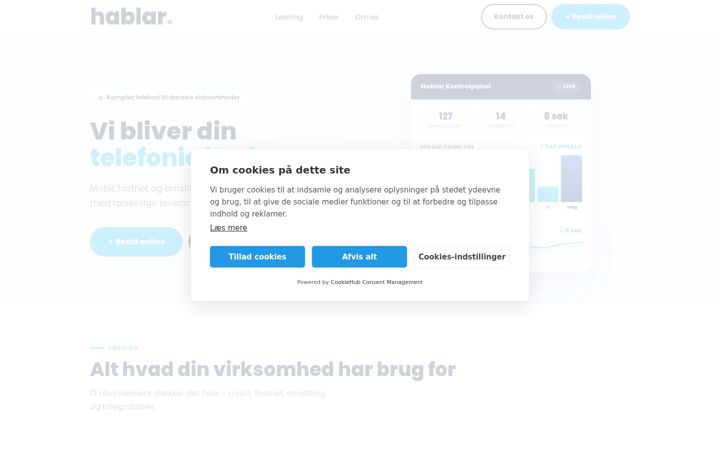 Screenshot of hablar.dk