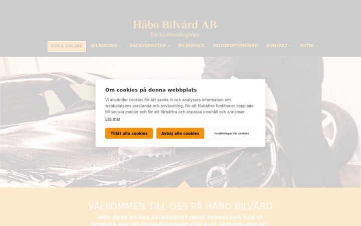 Screenshot of habobilvard.com
