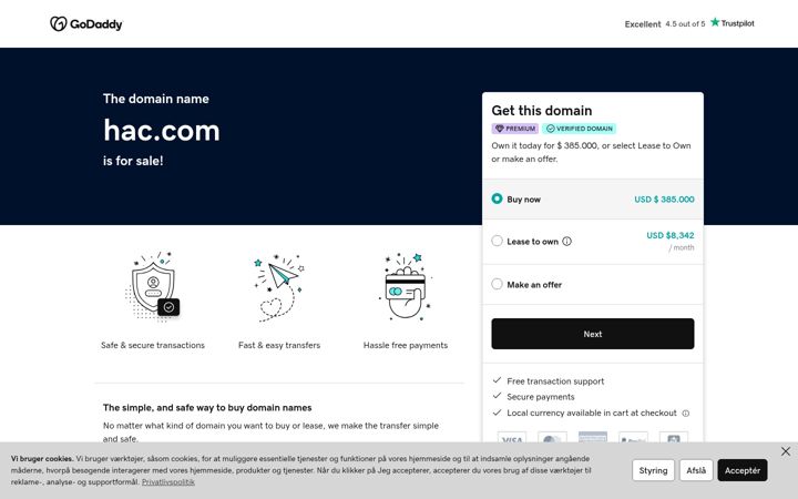 Screenshot of hac.com