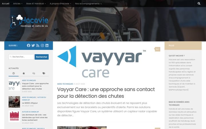 Screenshot of hacavie.fr