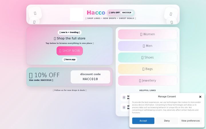 Screenshot of hacco.ch