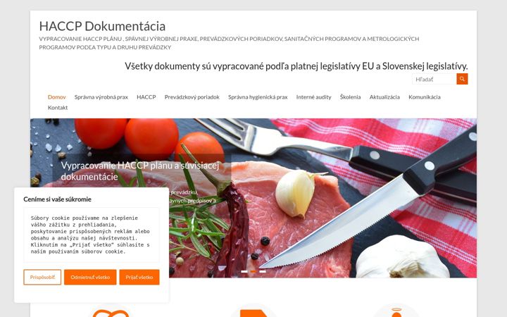 Screenshot of haccpplan.sk
