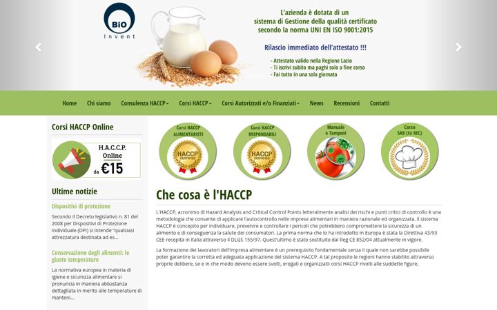 Screenshot of haccproma.it