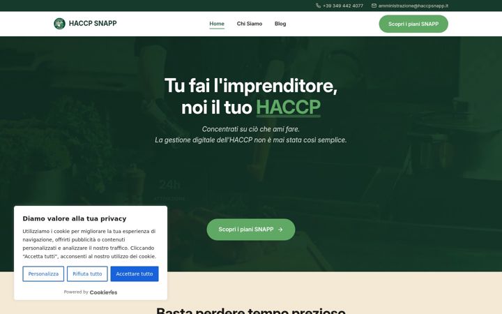 Screenshot of haccpsnapp.it