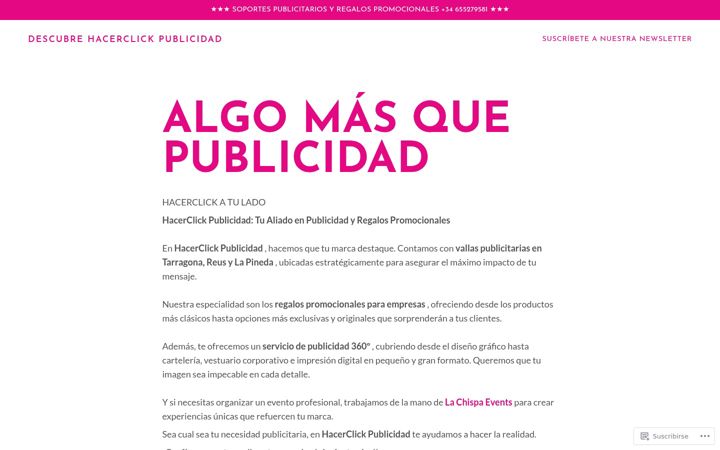 Screenshot of hacerclickpublicidad.com