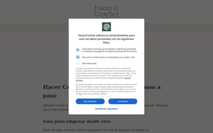 Screenshot of hacercrochet.com