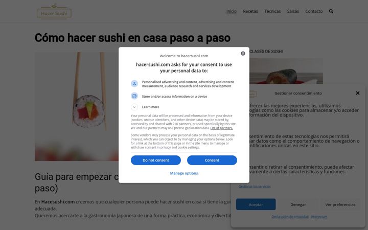 Screenshot of hacersushi.com