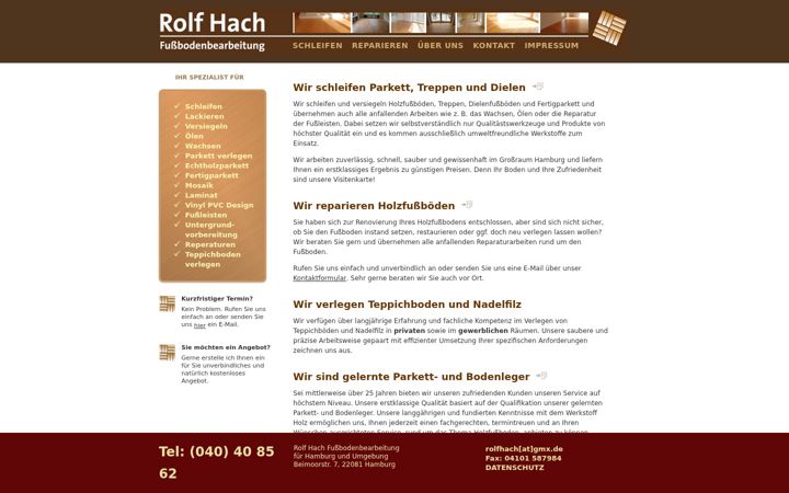Screenshot of hach-parkett.de