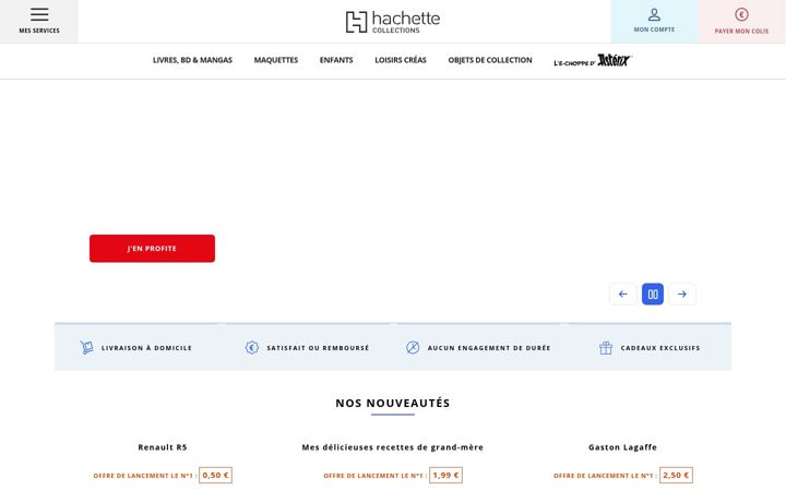 Screenshot of hachette-collections.com