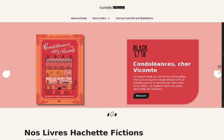 Screenshot of hachette-fictions.fr