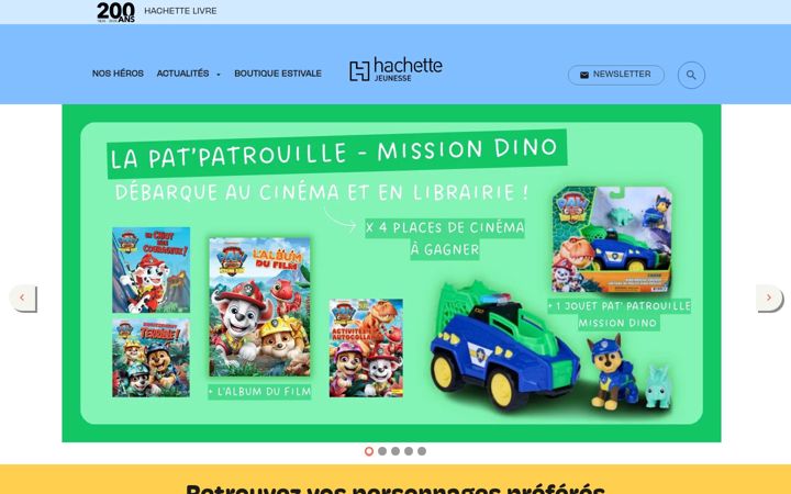 Screenshot of hachette-jeunesse.com