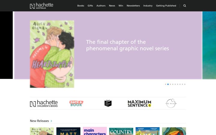 Screenshot of hachette.com.au
