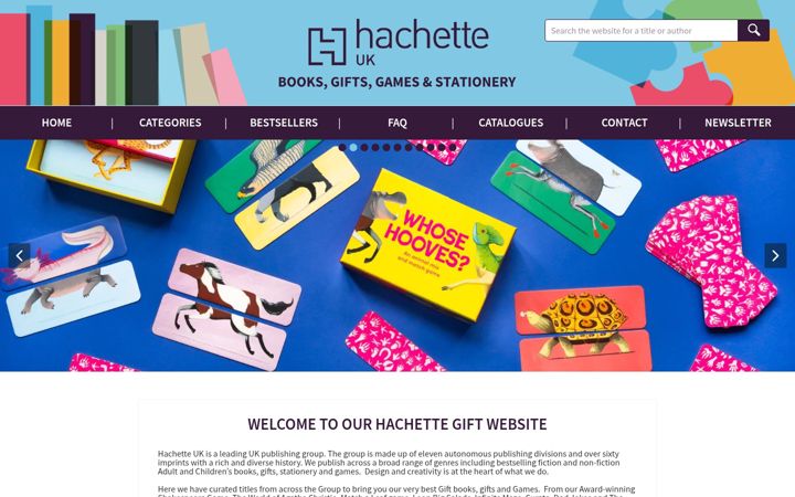 Screenshot of hachettegift.co.uk