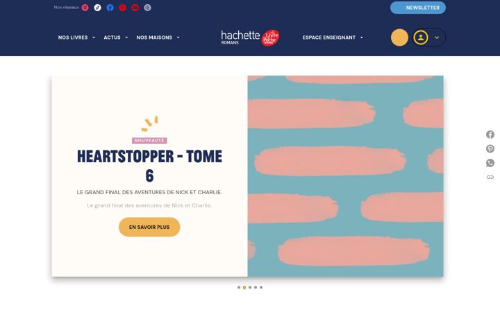Screenshot of hachetteromans.fr