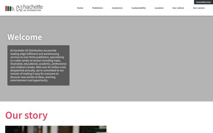 Screenshot of hachetteukdistribution.co.uk