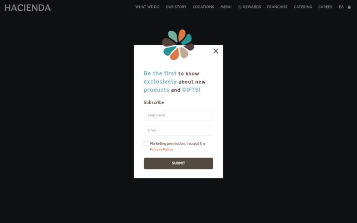Screenshot of haciendacafe.gr