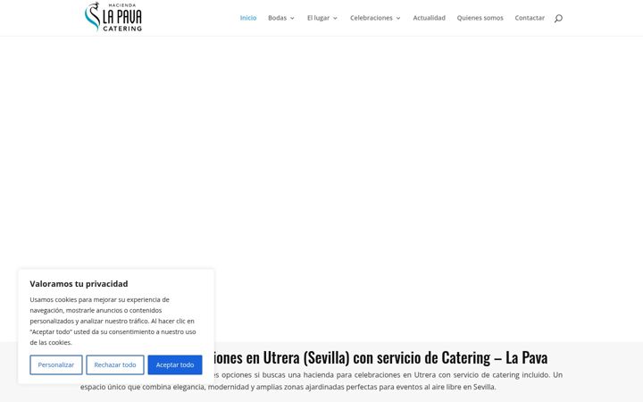 Screenshot of haciendalapava.com