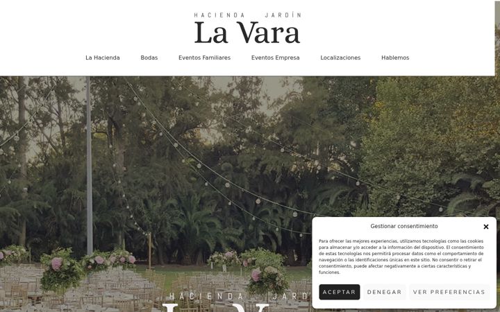 Screenshot of haciendalavara.com