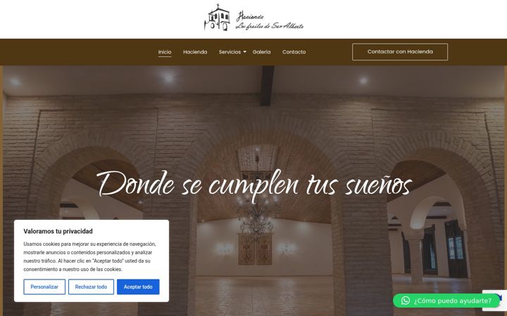 Screenshot of haciendalosfrailes.com