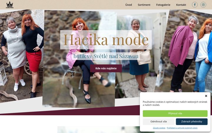 Screenshot of hacika-mode.cz