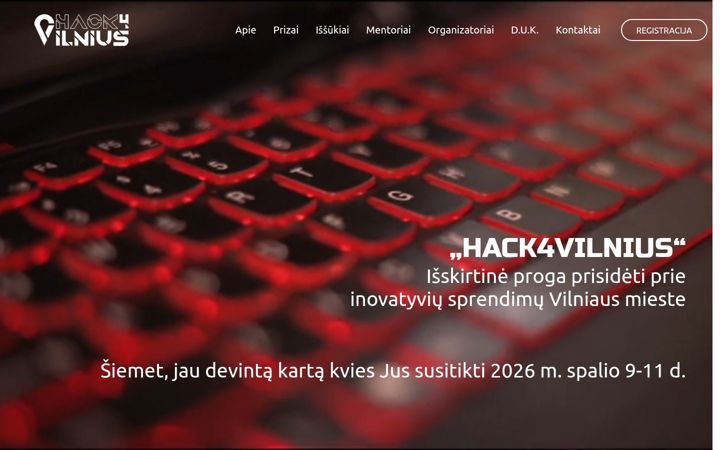 Screenshot di hack4vilnius.lt