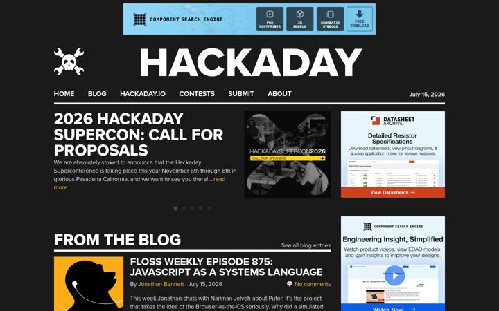 Ekraanipilt saidist hackaday.com