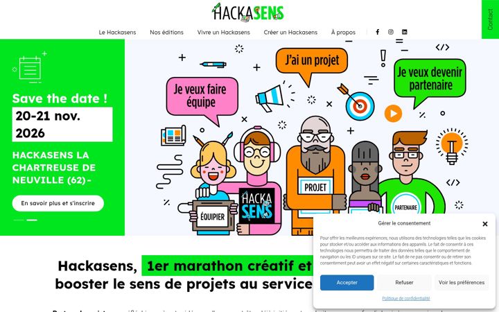 Screenshot of hackasens.org
